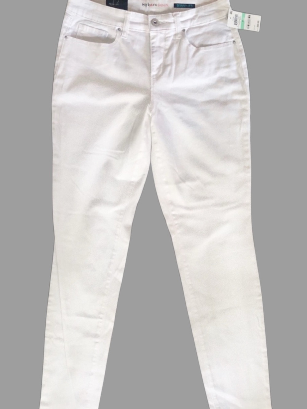 Style & Co. White Skinny Jeans Modern Fit Size 8